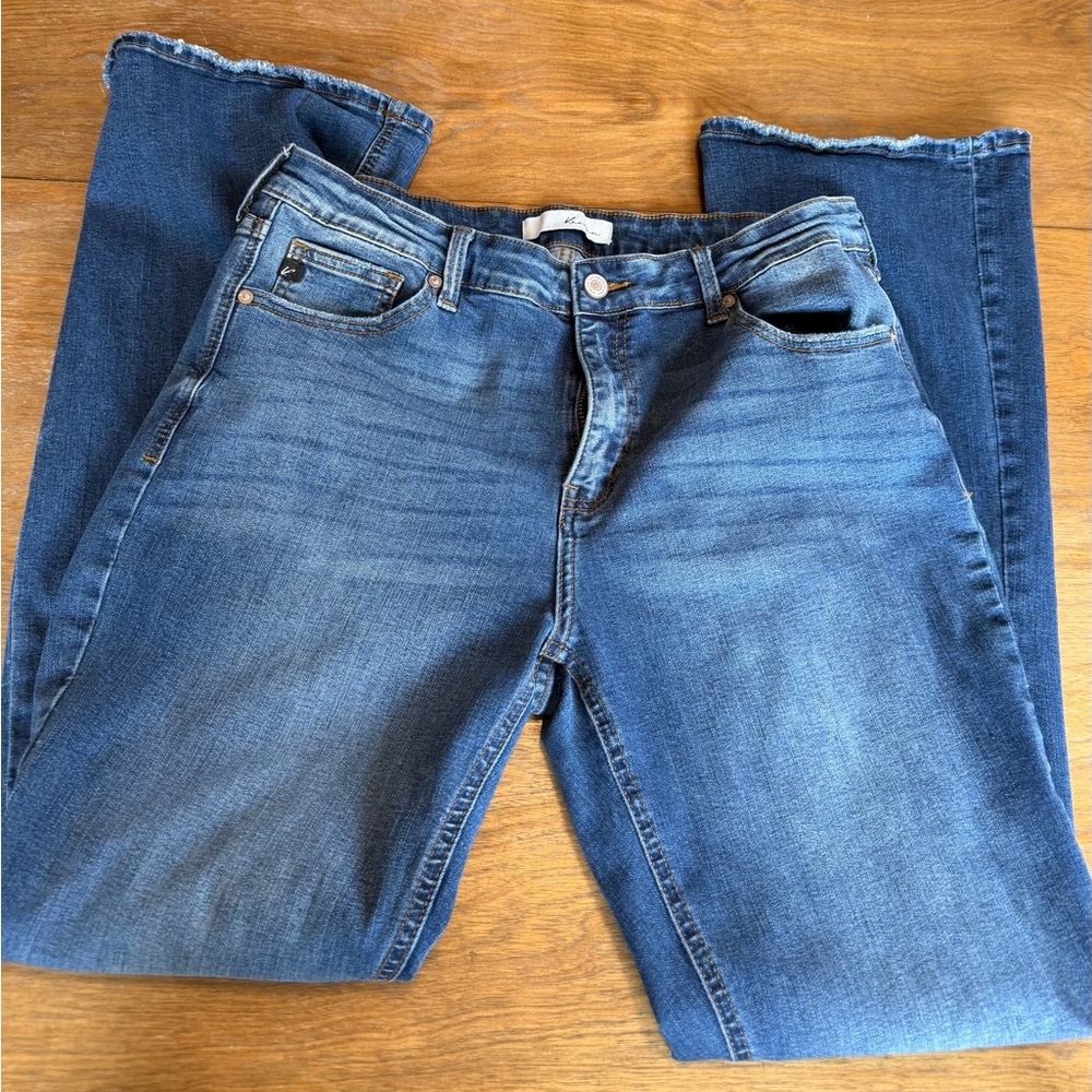 KanCan Women's Straight Leg Blue Jeans